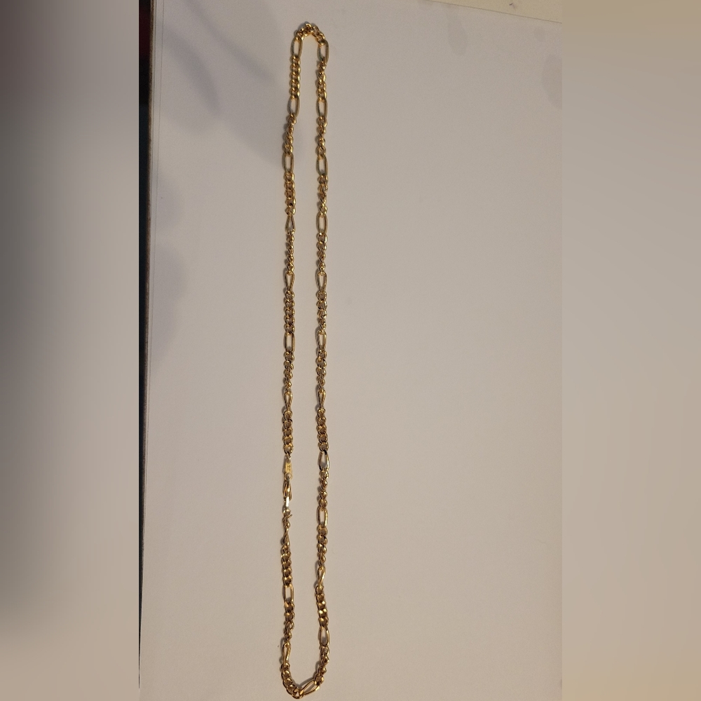 EUC 18K GP Figaro Chain Necklace and Bracelet Set - Picture 5 of 11